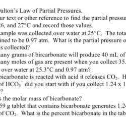 Dalton's law of partial pressure worksheet with answers